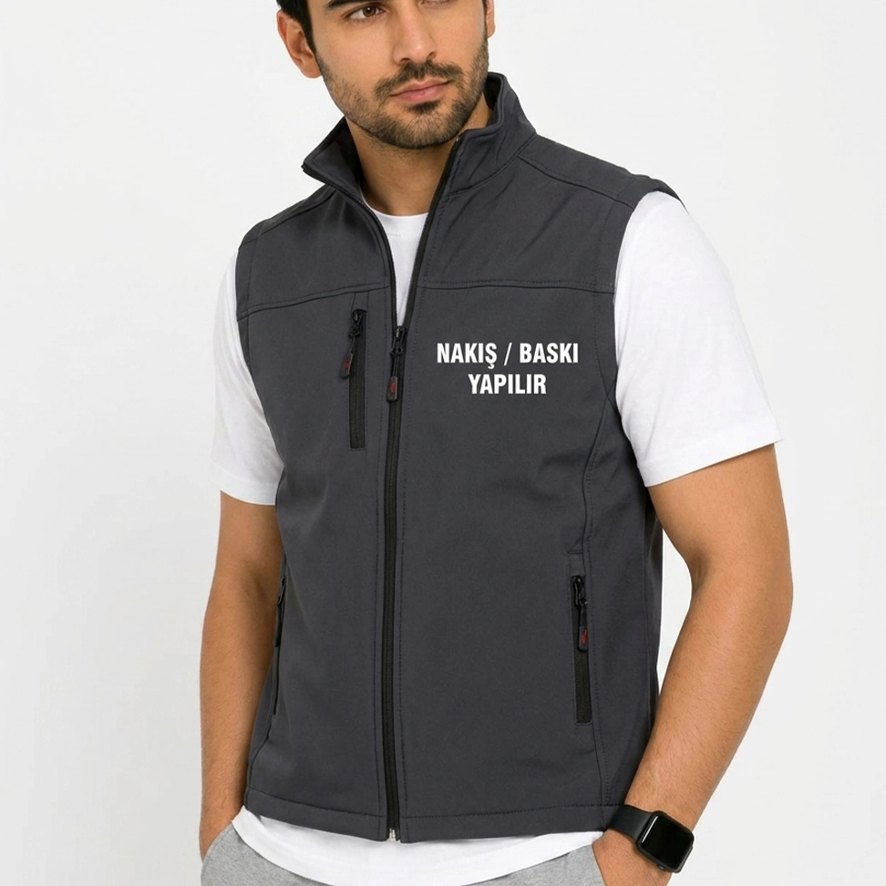 Softshell Fermuarlı İş Yeleği
