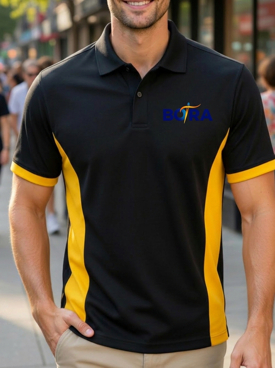 Parçalı Polo Yaka İş Tişörtü